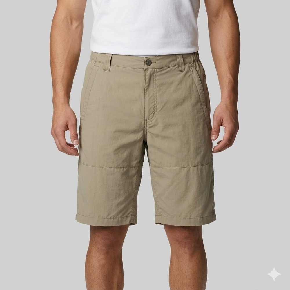 Columbia PFG Mens Shorts Size 38 Tan Omni-Shade UPF Fishing Hiking‎ EUC